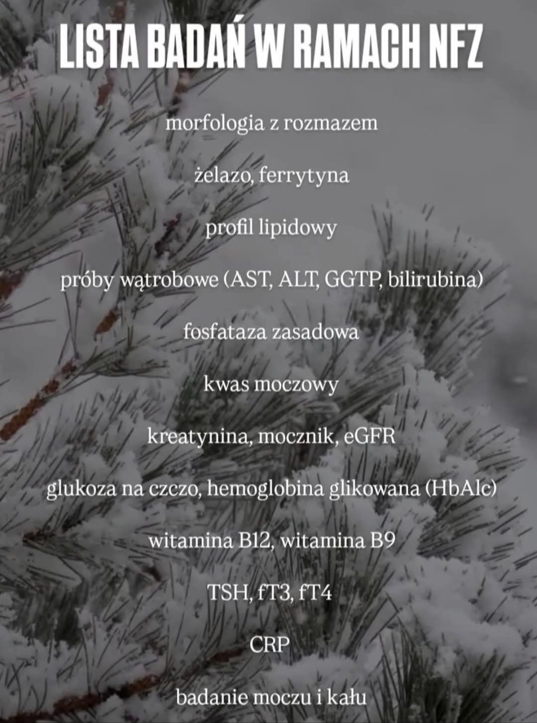Read more about the article Lista badań na NFZ